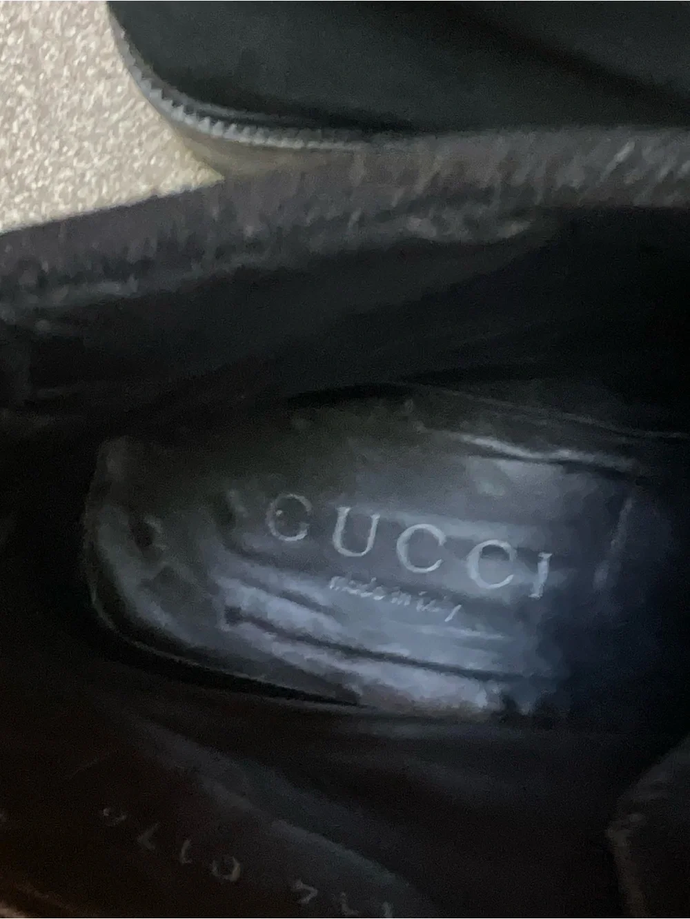 Men’s GUCCI black suede leather 5 eye lace up ankle boots 9 D